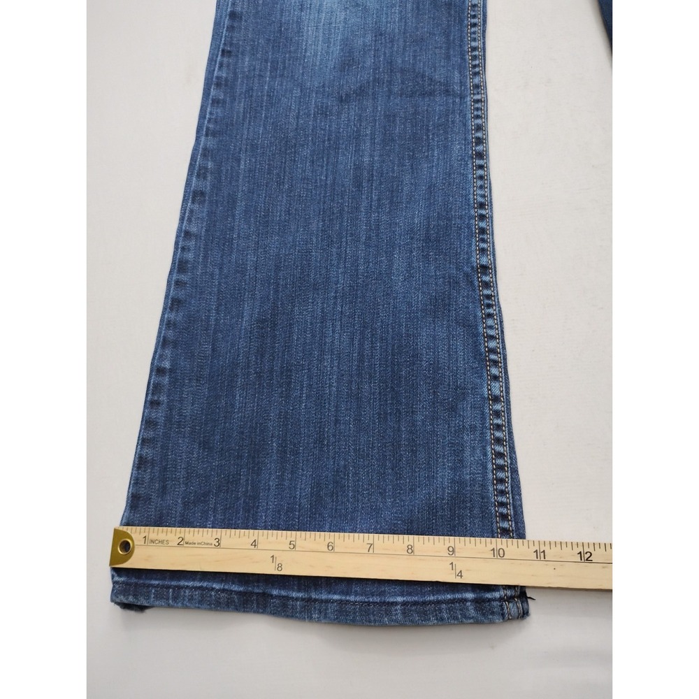 American Eagle AE Hipster Low Rise Boot Vintage Y2K Blue Pants Wide Leg Size 10 - Picture 10 of 16